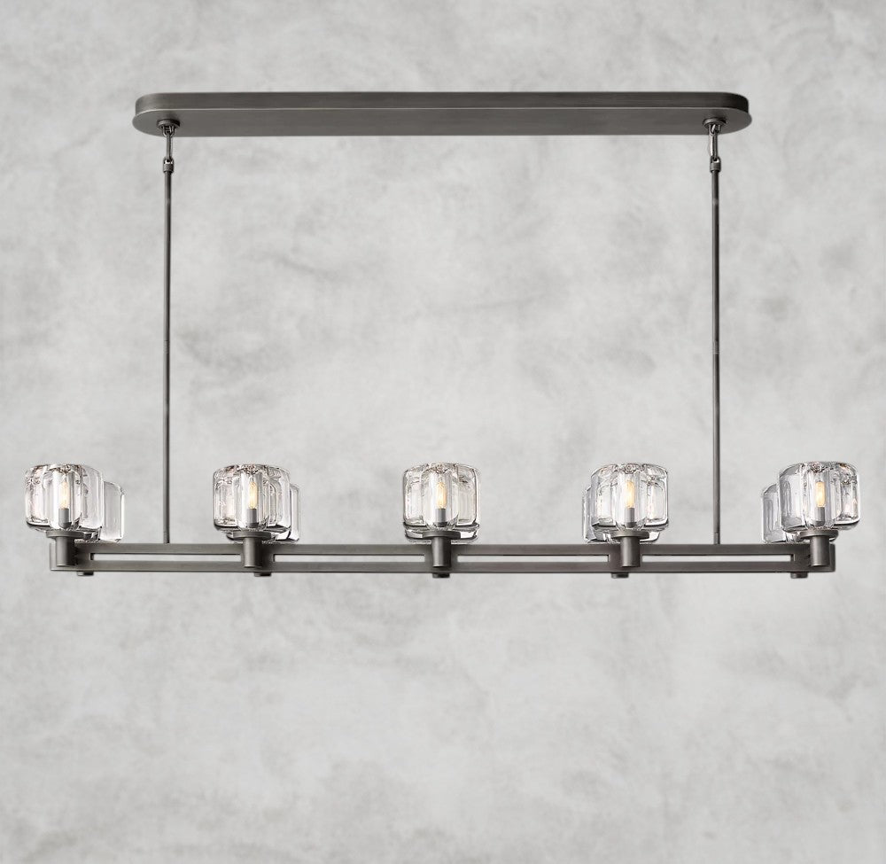 Demaret double Linear chandelier 54", 72"